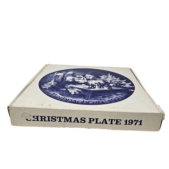 1971 BAREUTHER Christmas Plate Blue White Bavaria Germany Vtg - Picture 12 of 12